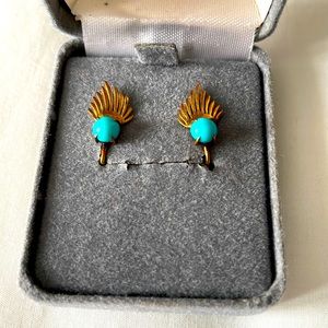 Turquoise clip-on earrings